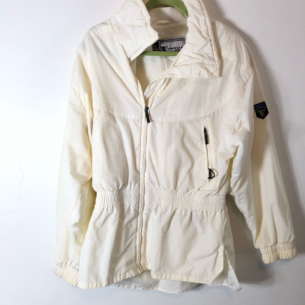 Tyrolia Women’s Vintage Ski Jacket Coat Skiwear Size12 Cream